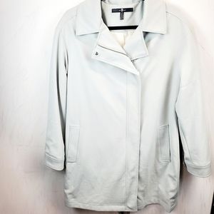 7 for All Mankind Asymmetrical drape trench coat SZ S